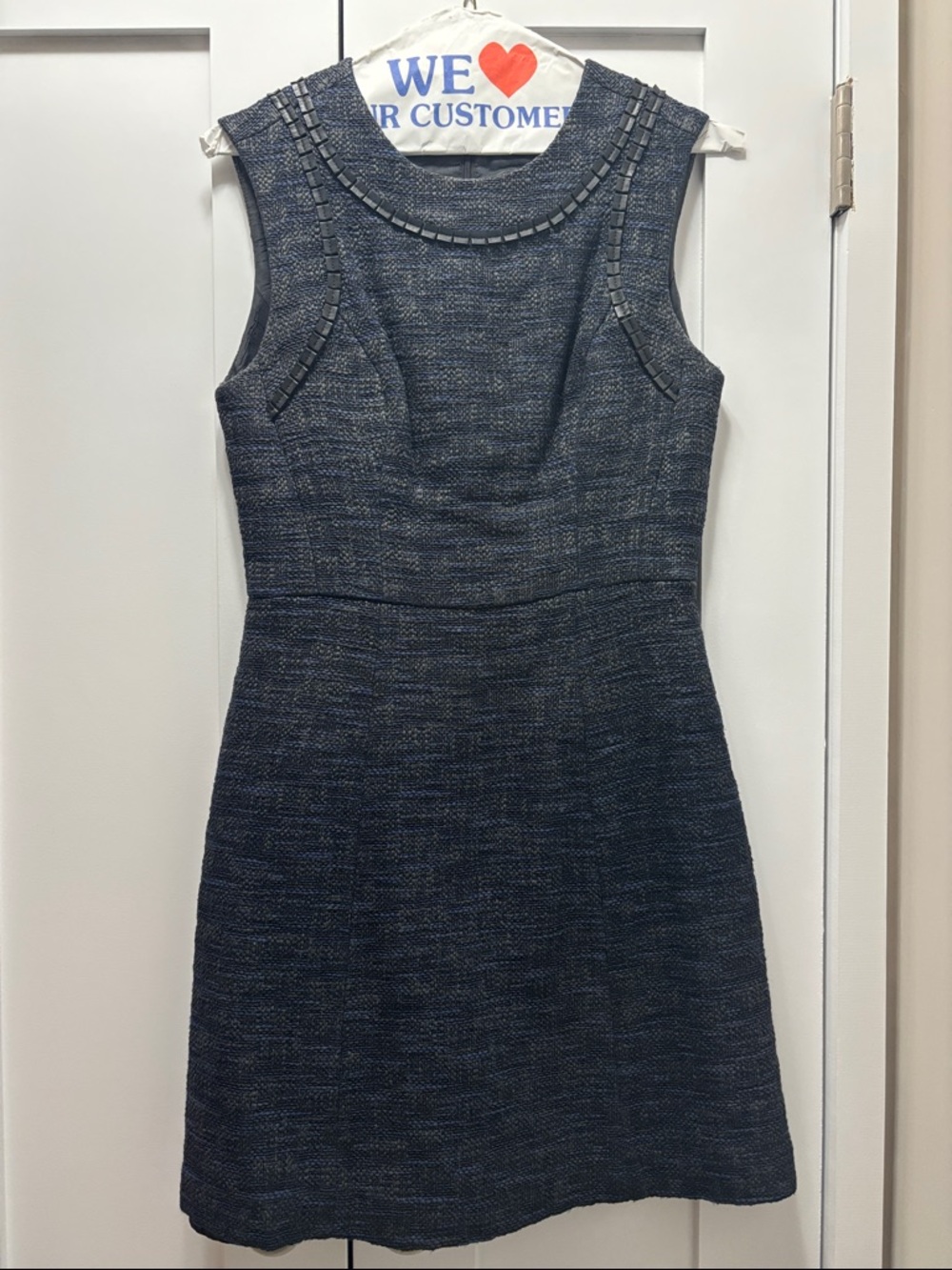 Shoshanna Navy Tweed Dress